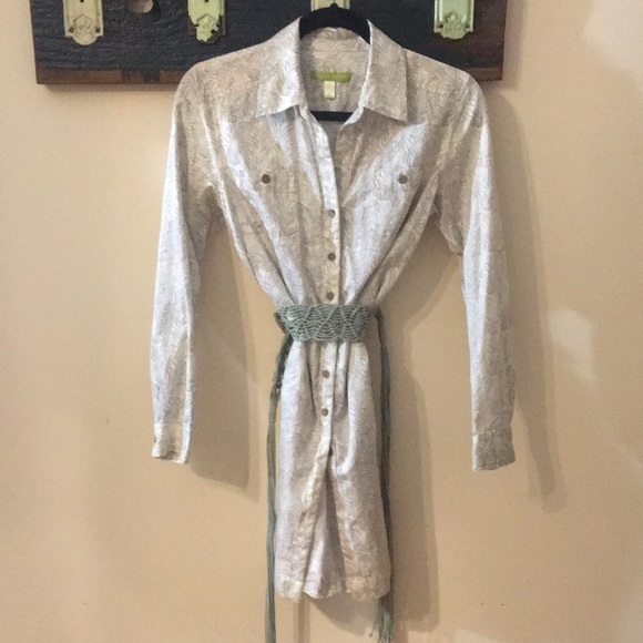 Sigred Olsen Leaf Print Tunic with Belt Size Small - Picture 4 of 12